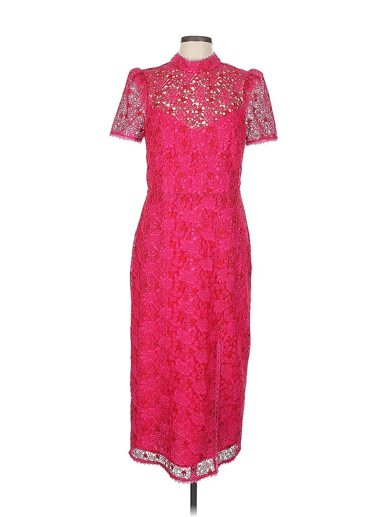 ML Monique Lhuillier 100% Polyester Pink Cocktail Dress Size 12 - photo 1
