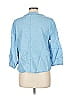 Soho JEANS NEW YORK & COMPANY 100% Lyocell Blue 3/4 Sleeve Blouse Size L - photo 2