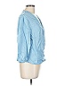 Soho JEANS NEW YORK & COMPANY 100% Lyocell Blue 3/4 Sleeve Blouse Size L - photo 3