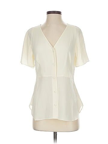 Theory Short Sleeve Silk Top (view 1)