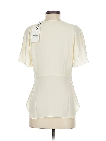 Theory Short Sleeve Silk Top (view 2)