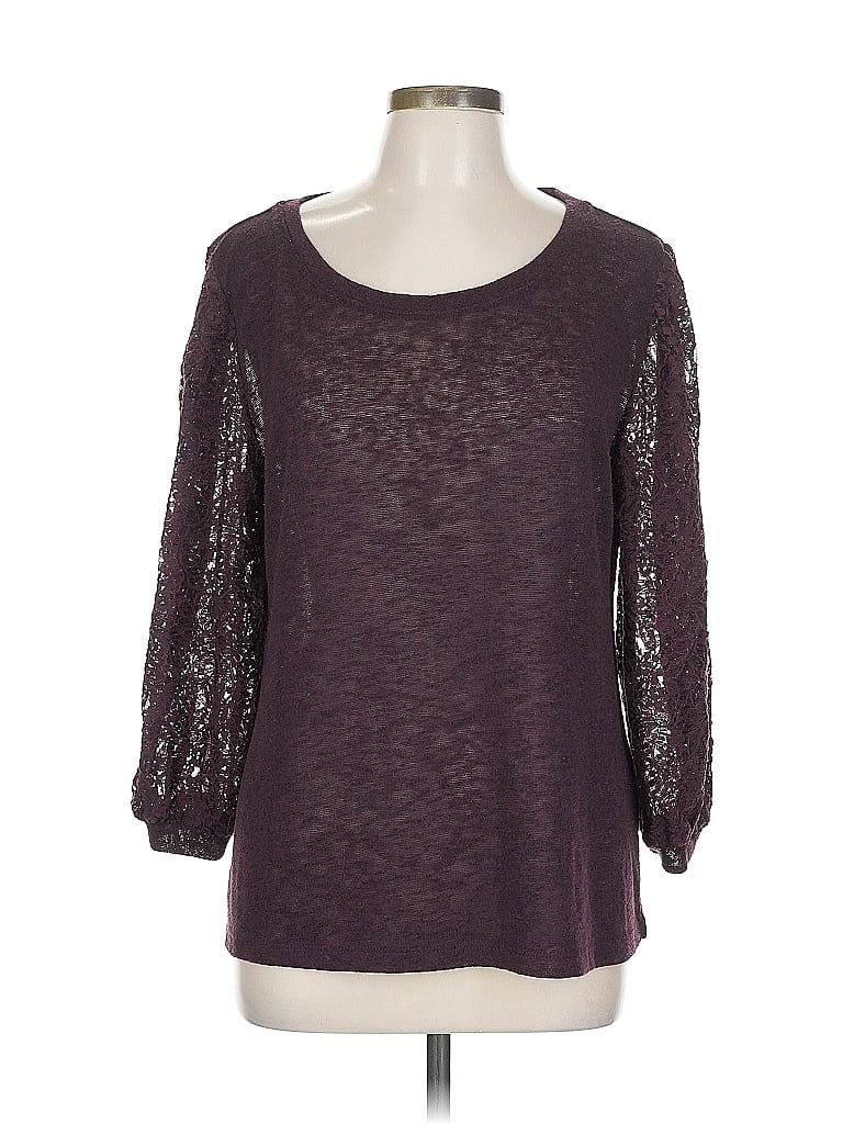 Soho JEANS NEW YORK & COMPANY Purple Pullover Sweater Size L - photo 1