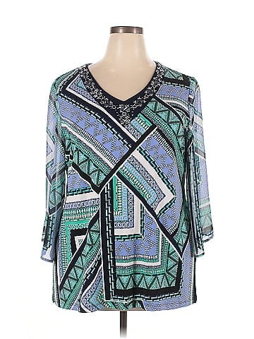JM Collection 3/4 Sleeve Blouse (view 1)