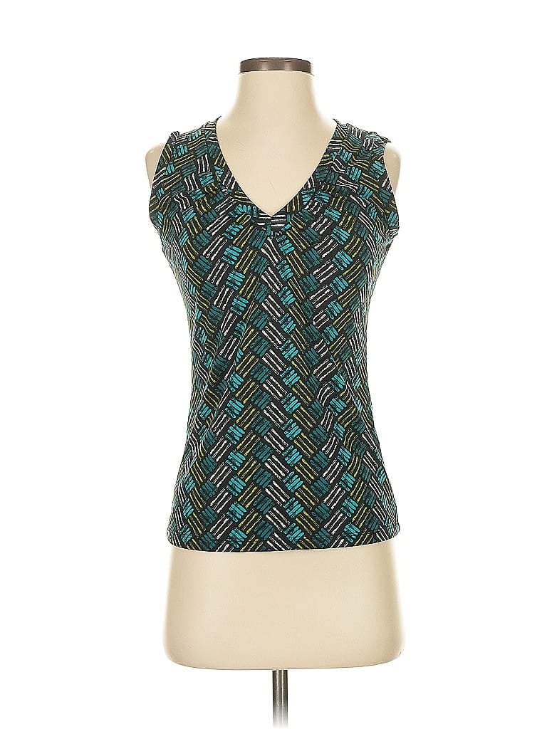 Pre-owned New York And Company Sleeveless Blouse In Blue