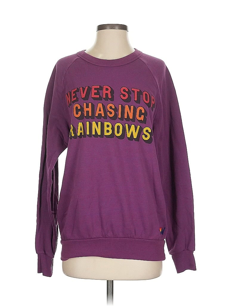 Aviator Nation Purple Sweatshirt Size S - photo 1