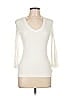 Three Dots 100% Cotton Ivory 3/4 Sleeve T-Shirt Size L - photo 1