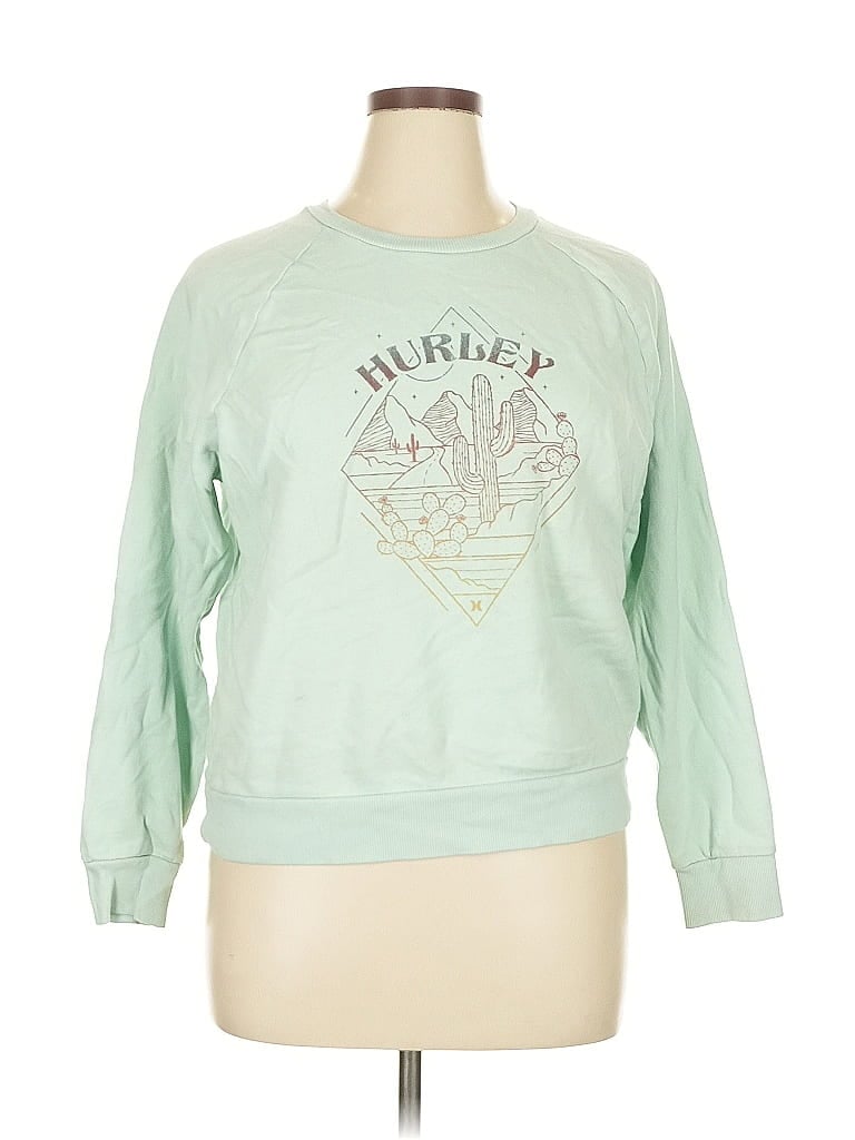 Pre-owned Hurley Sweatshirt In Green