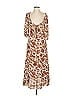 Nicholas 100% Viscose Paisley Brown Casual Dress Size 8 - photo 1