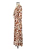 Nicholas 100% Viscose Paisley Brown Casual Dress Size 8 - photo 4