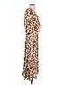 Nicholas 100% Viscose Paisley Brown Casual Dress Size 8 - photo 3