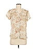 Christopher & Banks 100% Polyester Tan Short Sleeve Blouse Size M - photo 1