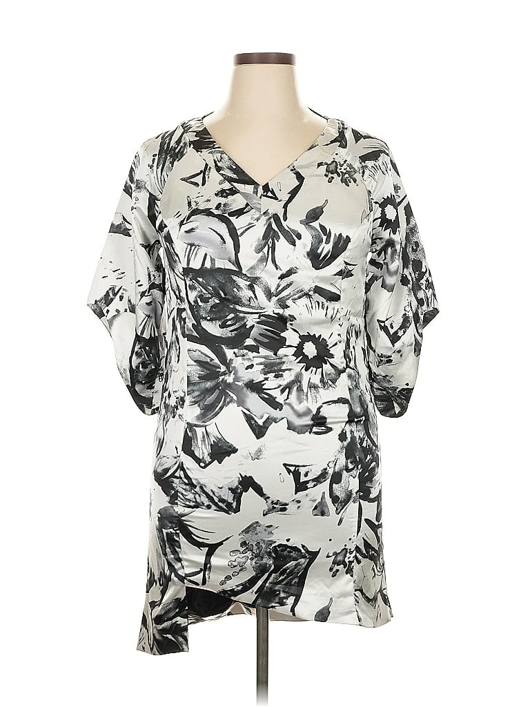 Spiegel Gray Black Casual Dress Size 14 - photo 1