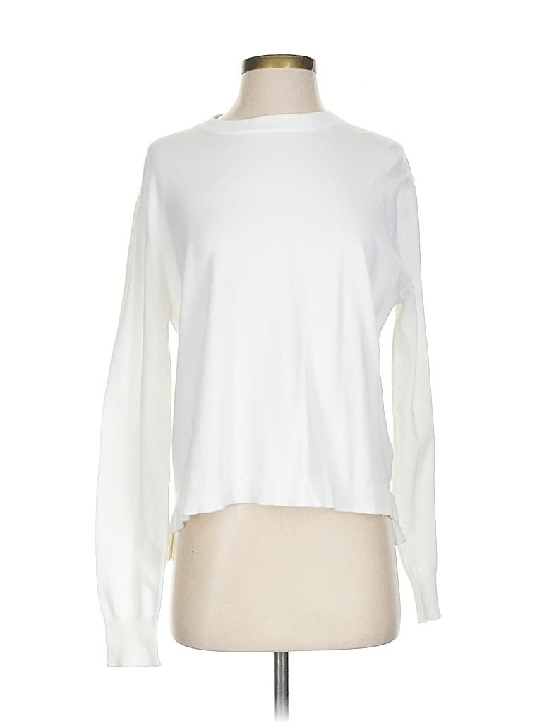 Pre-owned Karen Kane Cardigan Sweater In White