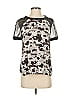 Thakoon Addition 100% Silk Silver Short Sleeve Silk Top Size 0 - photo 1