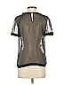 Thakoon Addition 100% Silk Silver Short Sleeve Silk Top Size 0 - photo 2