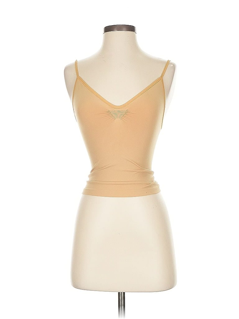 Pre-owned Puma Tank Top Tan Strapless Neckline Tops In Brown