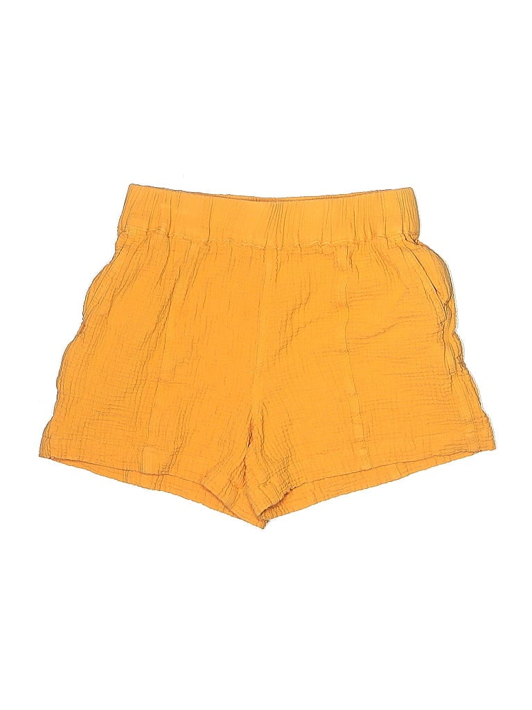 Magaschoni 100% Organic Cotton Solid Yellow Shorts Size XS - photo 1