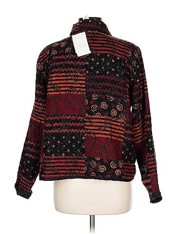 Christopher & Banks Black Bohemian Patterned Jacket (view 2)