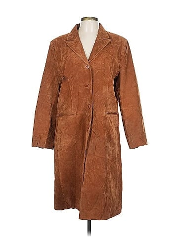 Bagatelle Brown Classic 1990s Suede Long Coat (view 1)