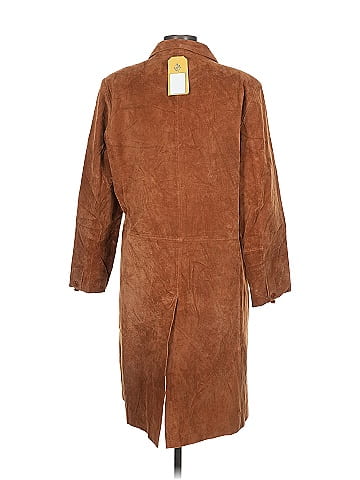 Bagatelle Brown Classic 1990s Suede Long Coat (view 2)