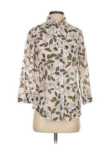 Lauren by Ralph Lauren 3/4 Sleeve Button-Down Shirt (view 1)