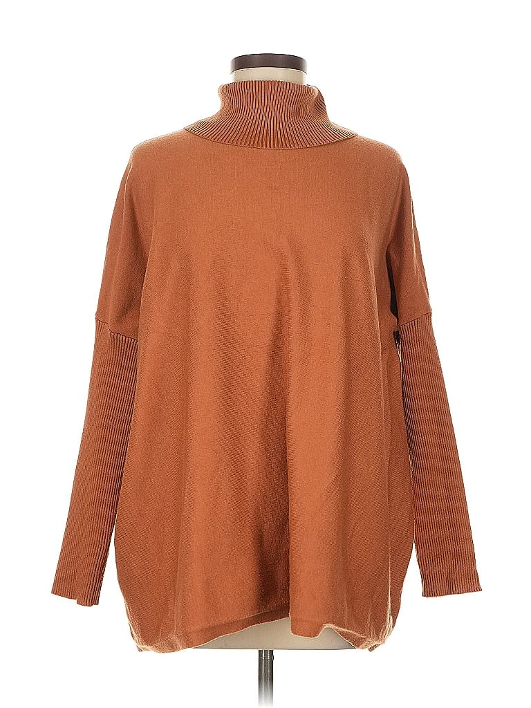 Click to view more detailed imagery on our partner's website Pre-owned Joan Vass Turtleneck Sweater In Brown