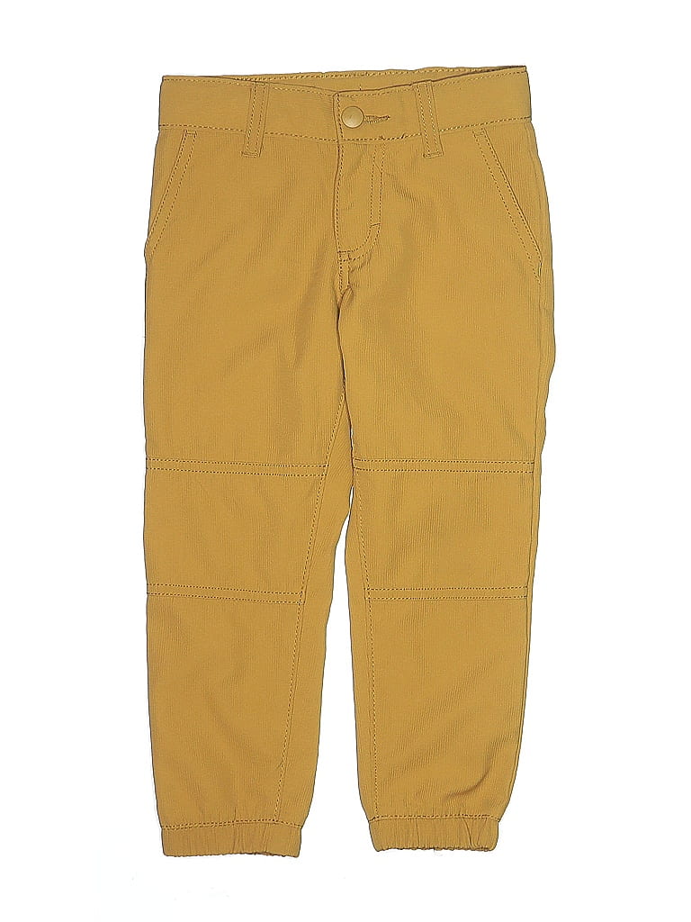 Wrangler Jeans Co 100% Polyester Solid Yellow Cargo Pants Size 4T - photo 1