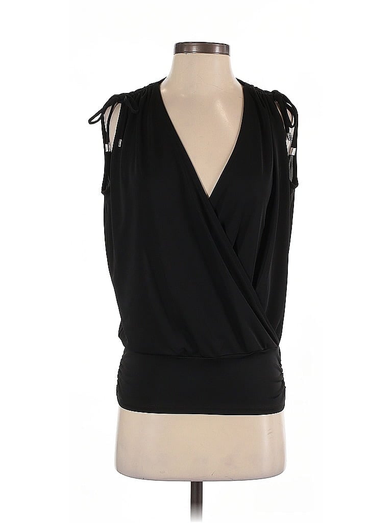 Pre-owned Inc International Concepts Sleeveless Blouse In Black