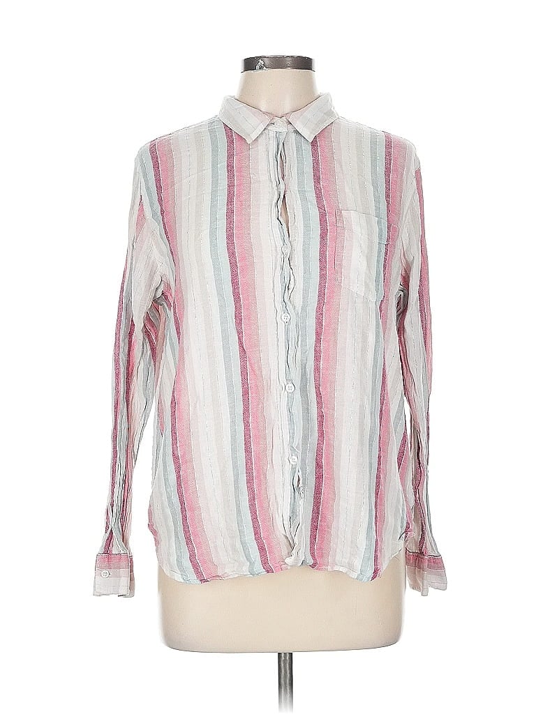 Pre-owned Rails Long Sleeve Button Down Shirt In White