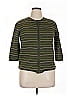Christopher & Banks 100% Cotton Stripes Green Jacket Size XL - photo 1
