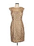 Kay Unger 100% Nylon Metallic Gold Cocktail Dress Size 12 - photo 1