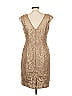 Kay Unger 100% Nylon Metallic Gold Cocktail Dress Size 12 - photo 2