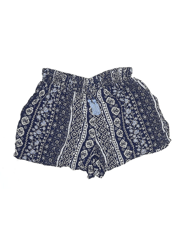 Justice 100% Viscose Paisley Blue Shorts Size 14 - 16 - photo 1