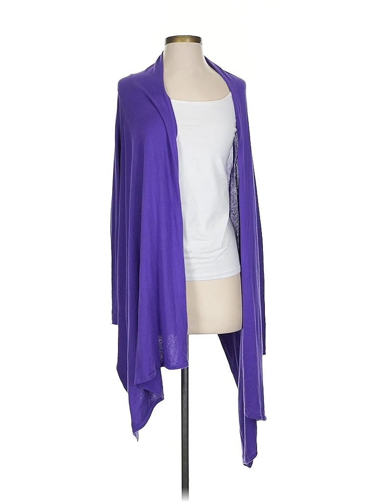Pre-owned Bcbgmaxazria Cardigan Sweater In Purple