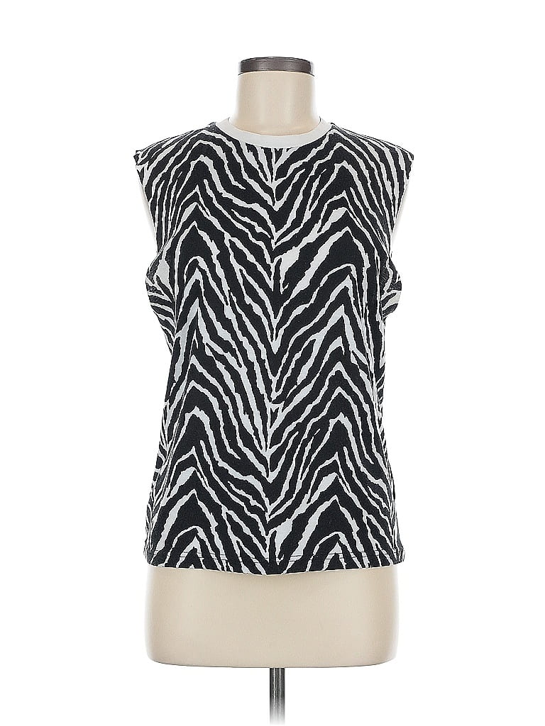 Pre-owned Zyia Active Sleeveless T-shirt In Black