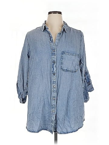 Velvet Heart 3/4 Sleeve Button-Down Shirt (view 1)