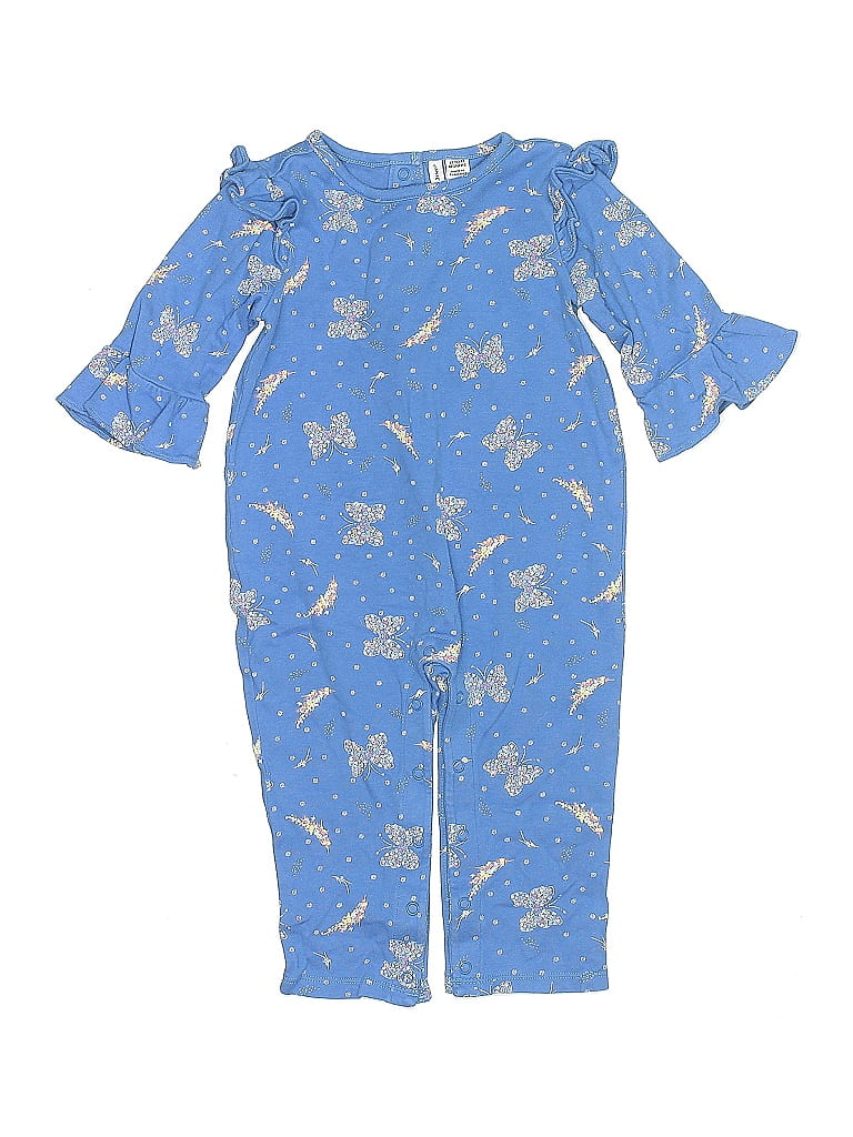 Janie and Jack 100% Cotton Blue Long Sleeve Onesie Size 12-18 mo - photo 1