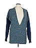 ETRO Color Block Blue Wool Pullover Sweater Size EU (IT) 44 / US 8 - photo 1