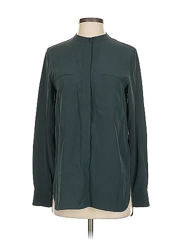Vince. Long Sleeve Silk Top (view 1)