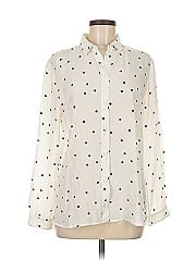 Sézane Long Sleeve Silk Top
