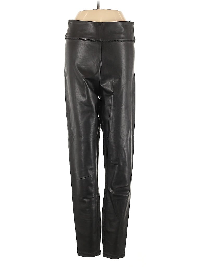 Pre-owned Abercrombie & Fitch Faux Leather Pants In Black