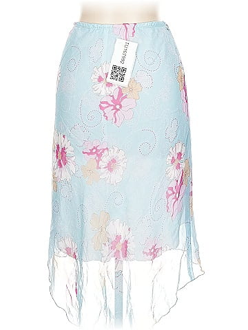 My Michelle Y2K Sheer Floral Blue Chiffon Overlay Skirt (view 2)