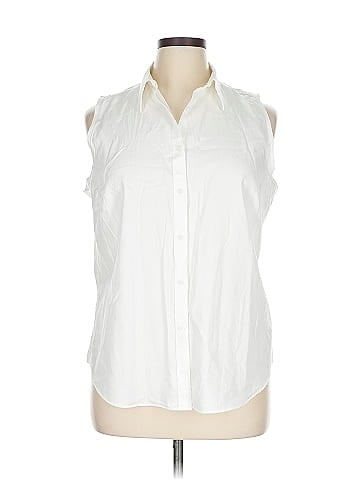 Lauren by Ralph Lauren Sleeveless Button-Down Shirt (view 1)