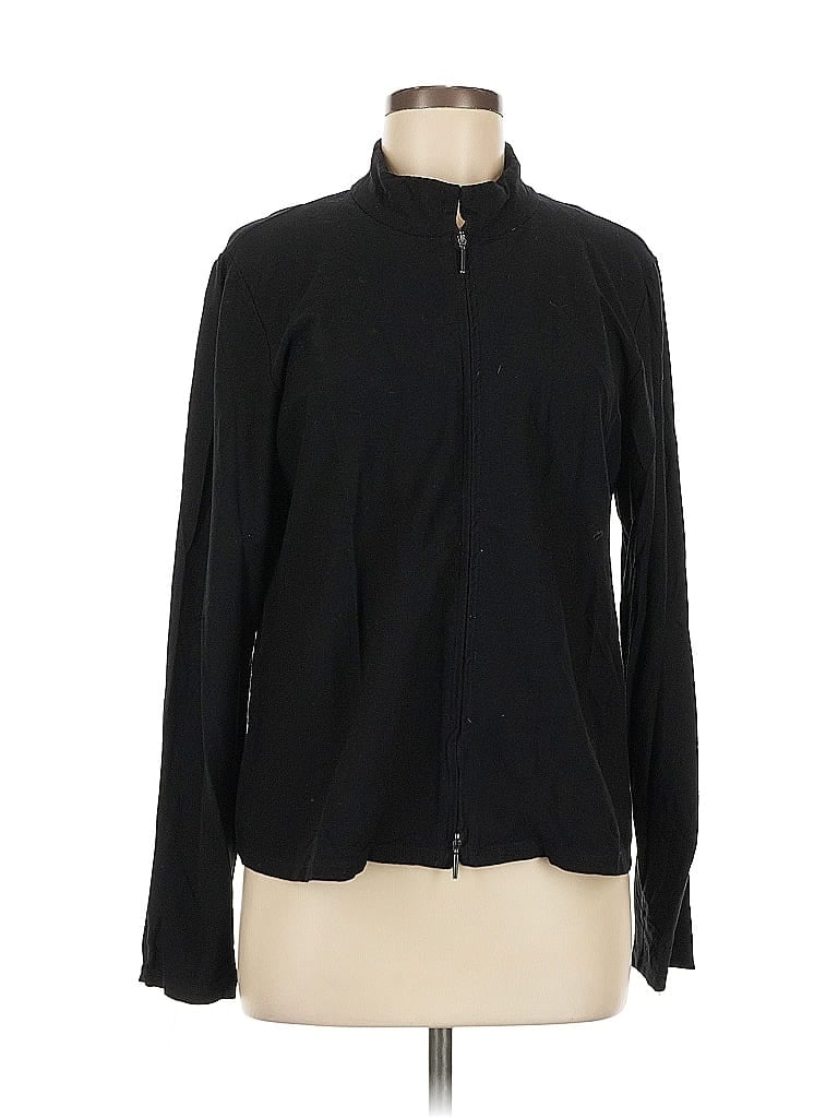 Pre-owned Eileen Fisher Track Jacket In Black
