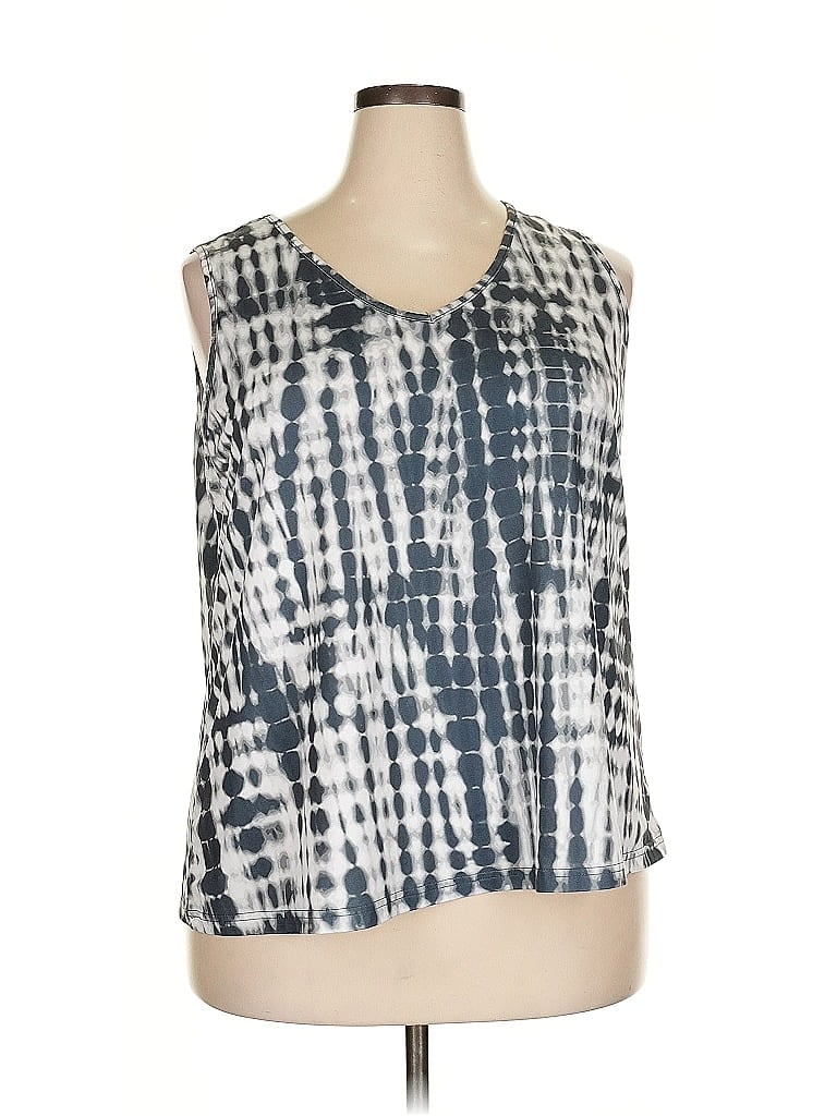 Pre-owned Shein Curve Tank Top Gray Square Neckline Tops