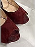 Prada 100% Suede Burgundy Heels Size EU 37 1/2 - photo 3
