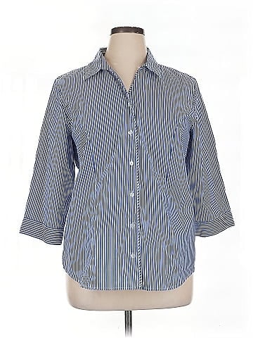 Christopher & Banks 3/4 Sleeve Button-Down Shirt (view 1)
