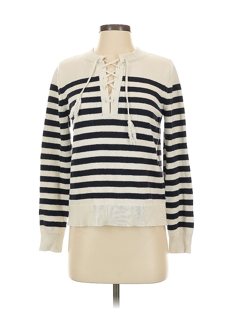 Pre-owned Banana Republic Factory Store Pullover Sweater In White