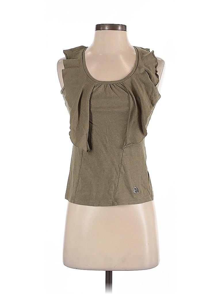 Pre-owned Michael Michael Kors Sleeveless Top Green Halter Neckline Tops