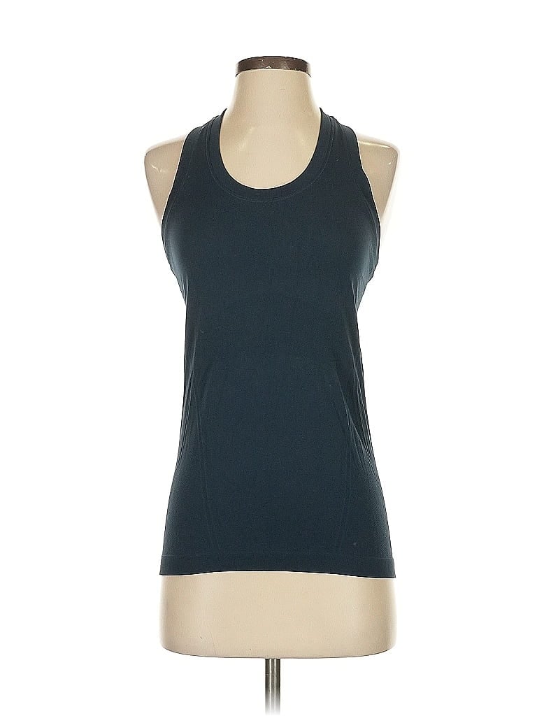 Click to view more detailed imagery on our partner's website Pre-owned Athleta Tank Top Teal Halter Neckline Tops In Blue